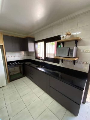 Tampo de cozinha no granito preto São Gabriel 2 Tampo de cozinha no granito preto São Gabriel 2