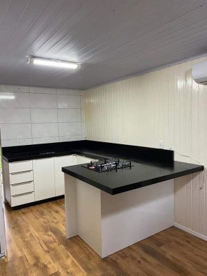 Tampo de cozinha no granito preto São Gabriel Tampo de cozinha no granito preto São Gabriel